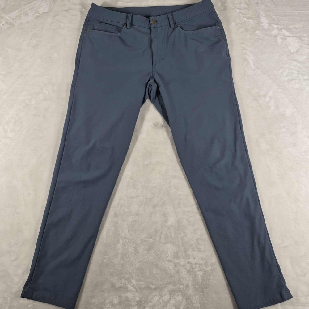 Lululemon ABC Pants Men's 34x31 Blue Slim Fit 5-Pocket Warpstreme Casual LM5AD9S